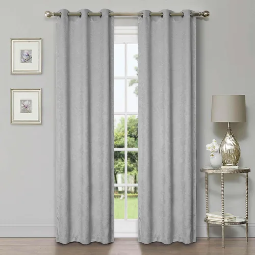 Miniatura 2 de Superior Cortinas semiopacas onduladas, con ondas geométricas, 42 x 63 pulgadas, cabecera con ojales, aislamiento térmico, bloqueo solar