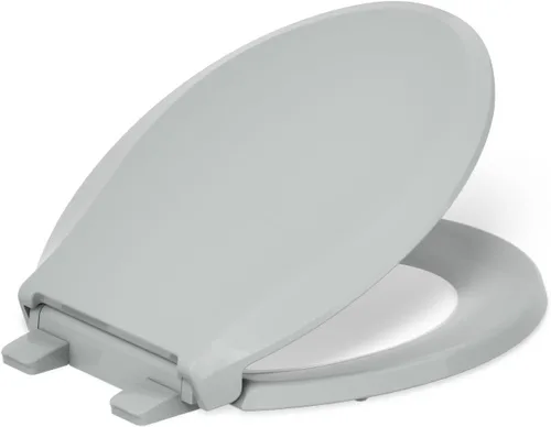 Miniatura 55 de KOHLER 4636-RL-0 Cachet ReadyLatch - Asiento de inodoro alargado con cierre lento, asiento de inodoro de cierre suave con tapa silenciosa, topes