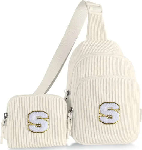 Riñonera cruzada para niñas, Beige, Small (3