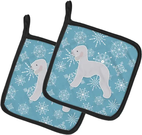 Miniatura 395 de Caroline's Treasures BB3567PTHD - Juego de soportes para ollas de cocina resistentes al calor, almohadillas calientes para cocinar, hornear, Copo