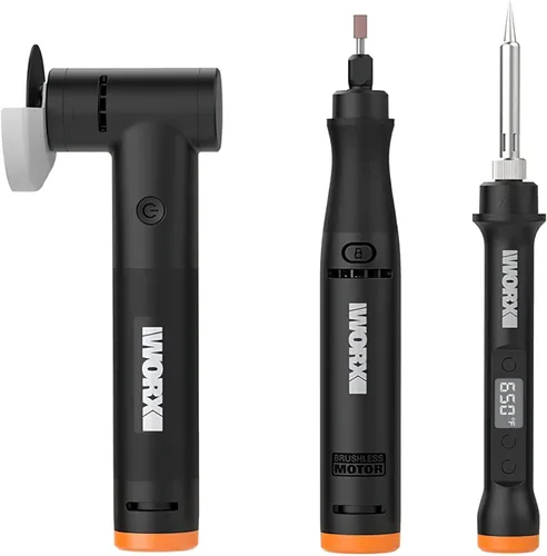 Miniatura 9 de Kit de herramientas rotativas inalámbricas, herramienta giratoria de 20 V para lijar, tallar, taladrar, grabar, pulir, manualidades con 42