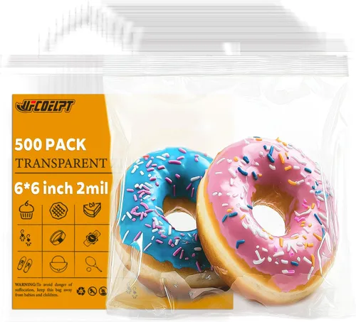Miniatura 15 de 11 x 14 bolsas grandes de plástico con cierre de 100 unidades, 2 mil, 1.5 galones tamaño bolsa de almacenamiento con cremallera para el hogar