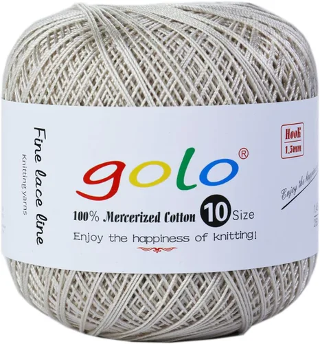 Miniatura 76 de Golo - 3 bolas de hilo de ganchillo tamaño 10, hilo de crochet para tejer a mano 102