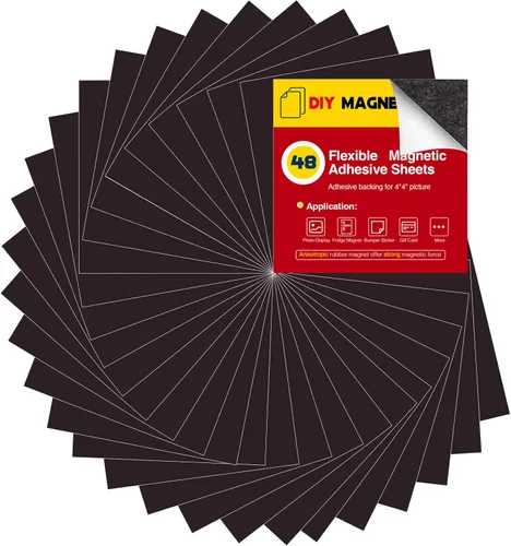 Miniatura 16 de Hojas magnéticas adhesivas para tamaño carta de 8.5 x 11 pulgadas (paquete de 8), hojas magnéticas con adhesivo autoadhesivo para el hogar