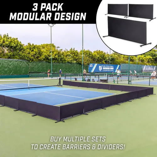 Miniatura 2 de GoSports Pickleball Ball Barrier 3 Pack - Choose Brandable or Pre-Branded - Court Dividers for Pickleball Courts