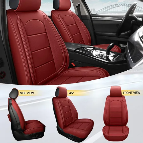 Miniatura 7 de AOOG - Fundas de cuero para asiento de automóvil con organizador de asiento trasero de automóvil, universal para vehículos automotores, la mayoría