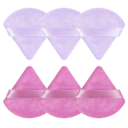 Miniatura 15 de 6 Piezas Borla de Polvo Triangular Esponja de Maquillaje Suave Borla de Maquillaje para Polvo Facial Base Cosmética Esponja Herramienta