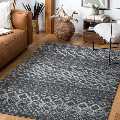 Miniatura 29 de SAFAVIEH Amsterdam Collection Alfombra Decorativa - 2.3 pies x 4 pies, Negro & Multi, Diseño Marroquí Bohemio, Sin Desprendimiento y Fácil Cuidado