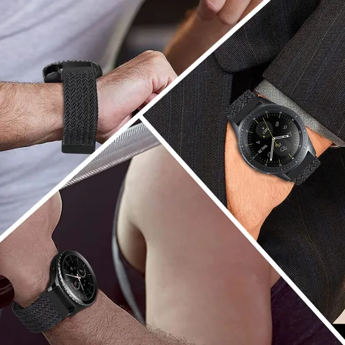 Miniatura 5 de Correa de nailon compatible con Samsung Galaxy Watch 7/6/5/4/FE 1.732 in 1.575 in/Galaxy Watch 5 Pro 1.772 in/Watch 4/6 Classic 1.850 in 1.811 in