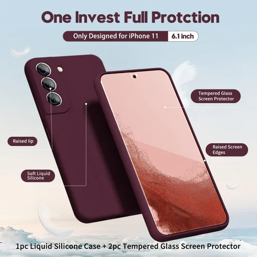 Miniatura 3 de Oakxco Funda para teléfono Samsung Galaxy S22 de silicona líquida, bonita funda delgada y delgada de goma suave de TPU para mujeres y niñas, diseño