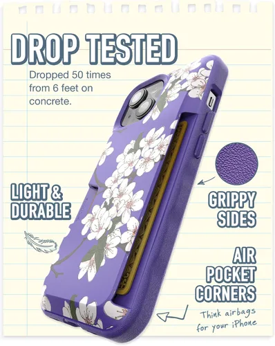 Miniatura 3 de Smartish® Funda tipo cartera para iPhone 15 – Wallet Slayer Vol. 1 [delgada + protectora] Tarjetero de crédito – Funda oculta para tarjeta