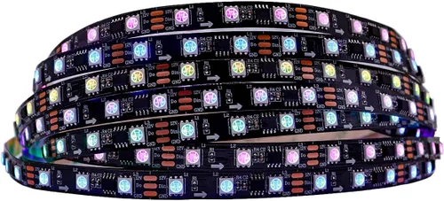 WS2811 RGB IC LED Tira de 16.4 pies, 60 LEDs/m, luz de píxeles flexible direccionable de color de ensueño, LED digital programable de 20 píxeles/m,