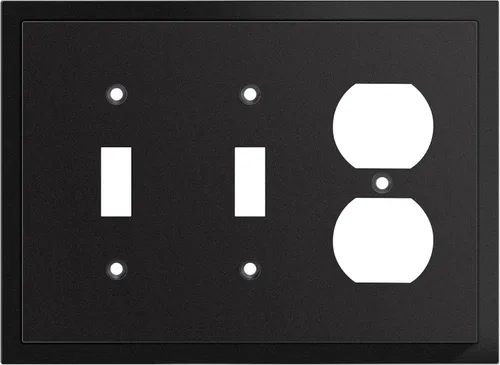 Miniatura 27 de Henne Bery Placa decorativa de pared con borde moderno, tapa de tomacorriente para cubrir enchufe, aleación de zinc maciza duradera