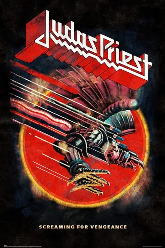 Miniatura 10 de Judas Priest - Póster de música (Screaming For Vengeance) (Tamaño: 24" x 36") (póster laminado)