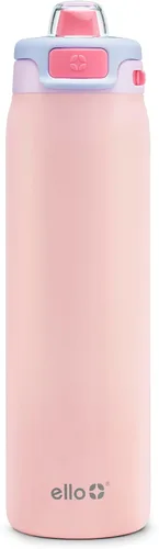Miniatura 19 de Ello Pop & Fill Insulated Stainless Steel Water Bottle with Quick Fill Lid, Leakproof Locking, Sip or Chug Spout, BPA-Free, Double Wall Vacuum Negro