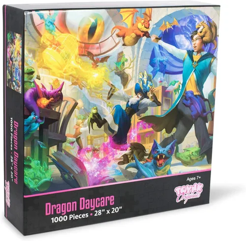 Miniatura 2 de Dragon Daycare Fantasy Wizard Puzzle para adultos y niños Difícil rompecabezas de 1000 piezas Divertido regalo de cuarentena Desafío
