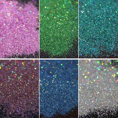 Miniatura 6 de Polvo de uñas láser de 12 colores, pigmentos holográficos con purpurina de camaleón, cromado, diseño de uñas, para mujeres y niñas, consejos