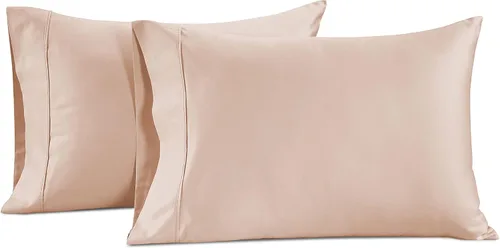 Miniatura 21 de LANE LINEN Juego de 2 almohadas tamaño Queen, suaves 100% algodón egipcio, frescas y lisas de 1000 hilos, fundas de almohada - Azul Estate