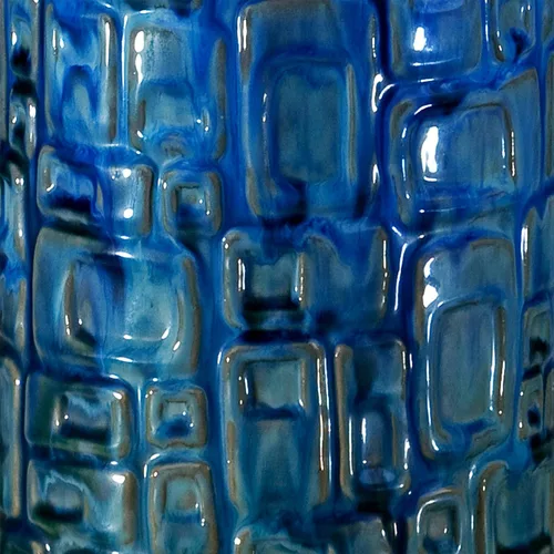 Miniatura 5 de Possini Euro Design Lámpara de mesa de estilo moderno de mediados de siglo, azulejos de cerámica, color verde azulado alto, tela de lino tostado