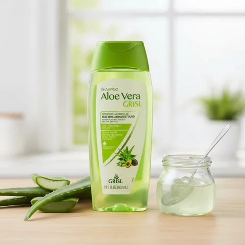 Miniatura 7 de Grisi Shampoo de Sábila, Shampoo para el cabello, Suaviza y nutre con exgtracto de Sábila. Sin parabanos para un cabello brilloso y manejable, 400