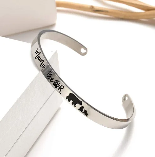 Miniatura 2 de Pulseras inspiradoras para abuela, mamá, hija, sobrina, tía, grabado, mensaje oculto, pulsera de acero inoxidable, corona de cumpleaños, joyería