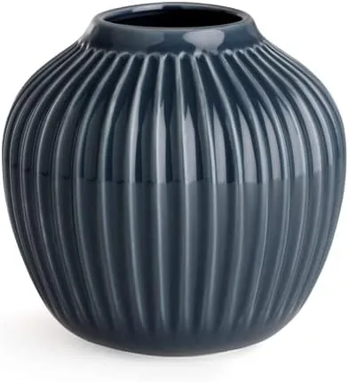 Miniatura 8 de Kahler Hammershoi - Jarrón de porcelana acanalada blanca, 4.1 pulgadas