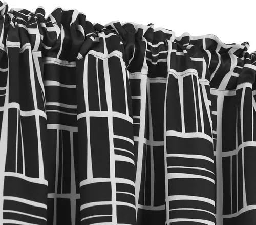 Miniatura 3 de Deconovo Paneles de cortina opacas con estampado de moda para sala de estar, 52 pulgadas de ancho x 95 pulgadas de largo, color negro