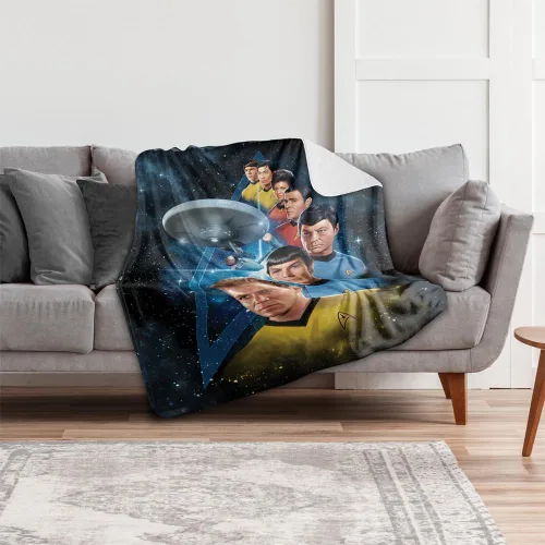 Miniatura 6 de Star Trek - Manta de 50 x 60 pulgadas, manta de sherpa de tacto sedoso de Among The Stars, manta supersuave