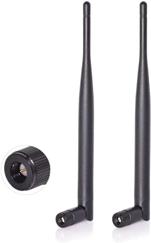 Bingfu Antena de doble banda WiFi 2.4GHz 5GHz 5.8GHz 6dBi SMA macho (paquete de 2) para cámara IP de seguridad inalámbrica Vedio Grabadora de