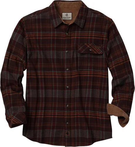 Miniatura 53 de Legendary Whitetails Camisa de franela de manga larga con botones para hombre, 100% algodón