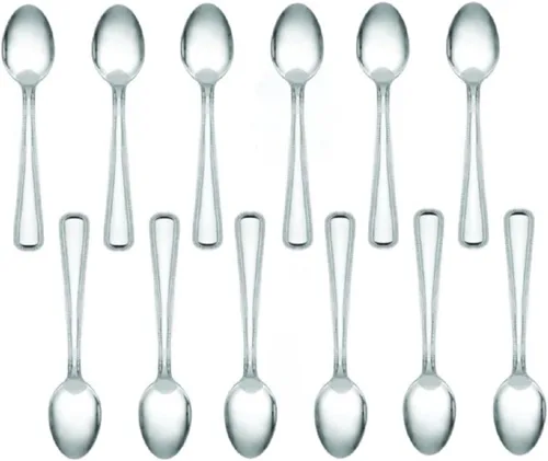 Miniatura 6 de TrueCraftware - Juego de 12 cucharas de caldo de acero inoxidable Jewel - Juego de cubiertos de acero inoxidable para el hogar y restaurante