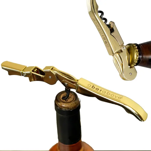 Miniatura 3 de A Bar Above Abrebotellas de vino manual, llave de vino sacacorchos, para servidores, camareros y camareros caseros, con cortador de lámina, Negro