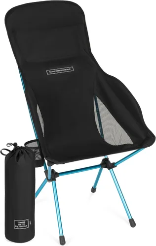 Miniatura 10 de TSE HC100 Silla de campamento, silla plegable ligera de 3.36 libras con soporte para tazas, portátil y fácil de transportar para campamento, playa