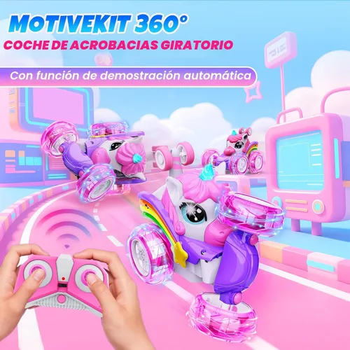 Miniatura 4 de Coche de Control Remoto para Niños - Gira 360° y Salta 4WD Coches RC de Acrobacias para Niños, Coche RC de 2.4GHz con Luces LED, Regalo de Navidad