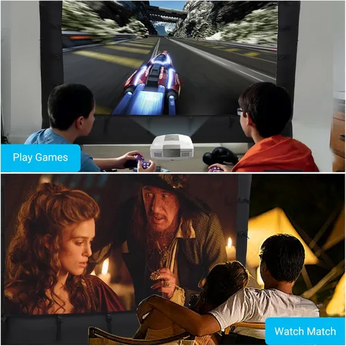 Miniatura 7 de Hipicute Pantalla de proyector inflable de 17 pies, soporte para pantalla de cine al aire libre con soplador de aire silencioso, bolsa