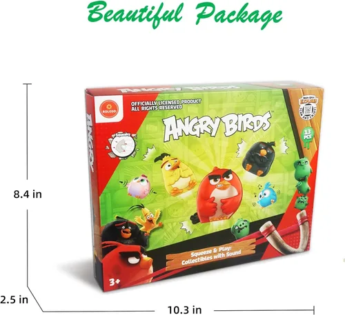 Miniatura 6 de ROLOSO Juguetes coleccionables de Angry Birds con licencia, 13 figuras de acción, juego de rebaño, juegos de cerdo City Strike 2 Takedown Space