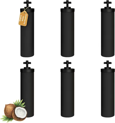 Nispira Cartucho de elemento negro de filtro de agua premium compatible con el sistema de purificación de agua de encimera Berkey. Comparado con la
