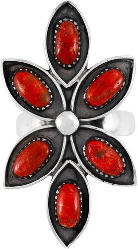 Miniatura 3 de Anillo turquesa de plata esterlina 925 piedras preciosas auténticas tamaño 6 a 11