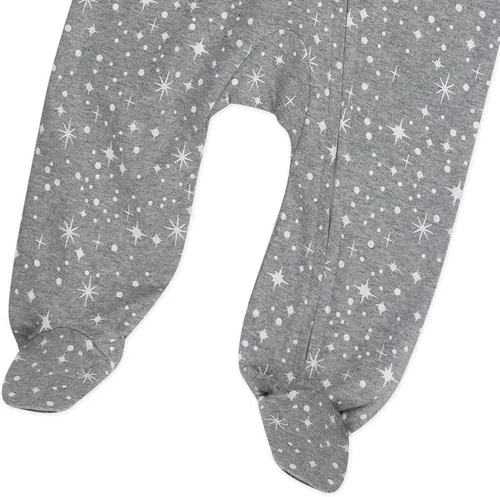 Miniatura 4 de HonestBaby - Mameluco de algodón orgánico con pies para dormir y jugar., Twinkle star, 3-6 meses