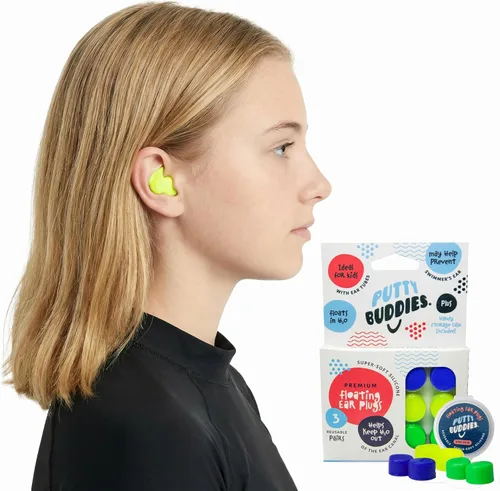 Miniatura 7 de Earvolution Floating Putty Buddies - Tapones para los oídos de natación, inventados por médicos, fabricados en Estados Unidos, tapones de silicona