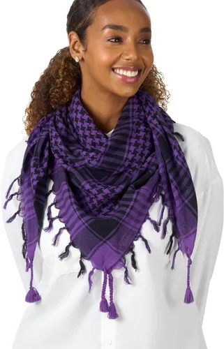 Miniatura 60 de LOVARZI Shemagh Cottons Arab Keffiyeh - Bufanda militar táctica para cabeza y cuello
