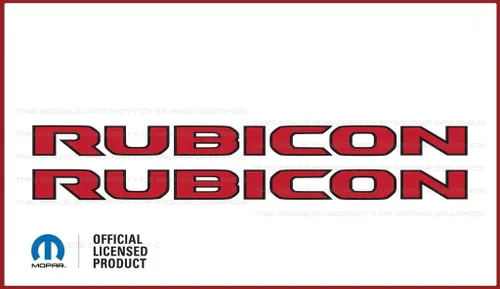 Miniatura 4 de Rubicon Hood - Calcomanía de vinilo para Jeep Rubicon/Gladiator JL/JT (2018-2024) 392 bronce con contorno negro F392BO (juego de 2) FJ5H2