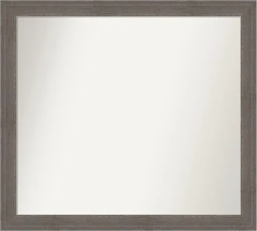Miniatura 173 de Amanti Art Espejo de pared personalizado no biselado (24.5 x 24.5 pulgadas), marco gris marrón alta, varios tamaños personalizados, espejo de baño