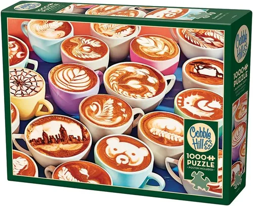 Miniatura 4 de Cobble Hill - Rompecabezas de 1000 piezas - BaristArt - Póster de muestra incluido