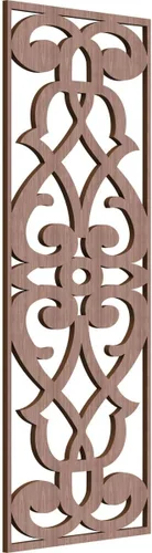 Miniatura 121 de 9 3/8"W x 24 3/8"H x 1/4"T Bellaire Decorativos Paneles de pared de madera calado, abedul