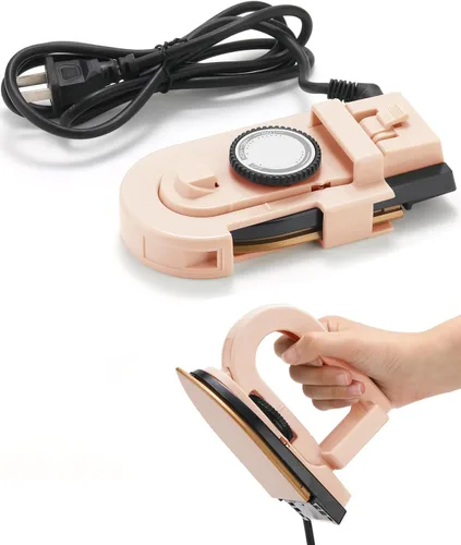 Plancha de viaje de doble voltaje (100-120V/220-240V) - Mini plancha en seco sin vapor de 3 temperaturas para ropa, suela antiadherente de 356 °F