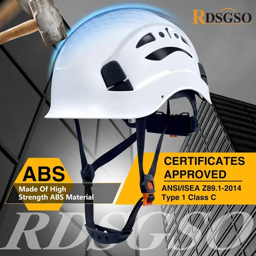 Miniatura 3 de Casco de seguridad industrial RGS-8C rejillas de ventilación ajustables, suspensión de 6 puntos, transpirables, ligeros, cascos para construcción