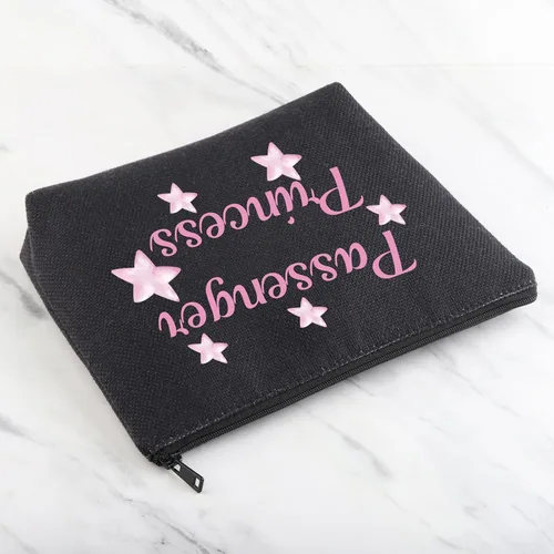 Miniatura 5 de MNIGIU Bolsa de cosméticos divertida para novia, bolsa de maquillaje de princesa para pasajeros, regalo de princesa, Pasajero Princesa, Multiusos