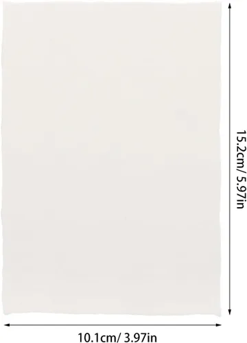 Miniatura 2 de OSOLADY 20 Sheets Cotton Watercolor Paper 101x152mm Deckled Edge Handmade Textured Rough Surface Art Paper for Painting Drawing and Crafting