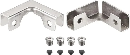 Miniatura 10 de HARFINGTON Clips de fijación de vidrio (2 unidades), soportes de fijación de vidrio en forma de L de 0.118-0.236 in para vitrina y pecera